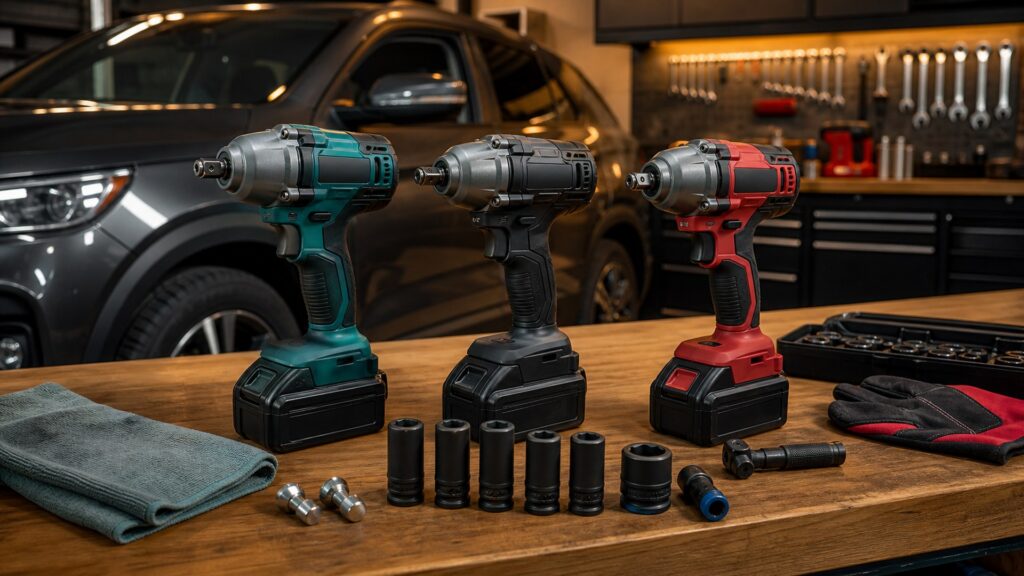 electric impact wrenches shopping setup for home garage workflows with practical vehicle-focused details