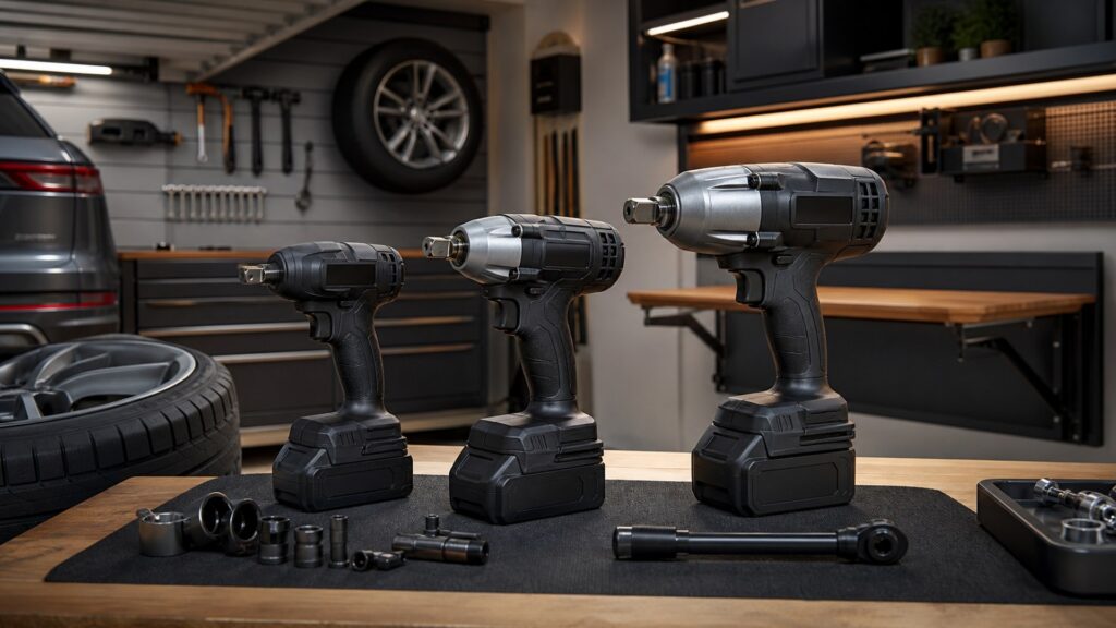 electric impact wrenches shopping setup for space-saving garage setups with practical vehicle-focused details