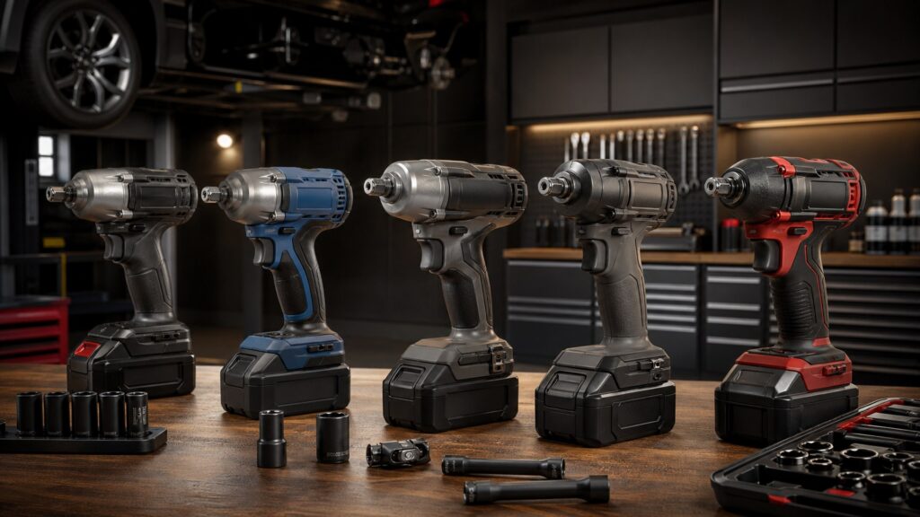 electric impact wrenches shopping setup for overall selection with practical vehicle-focused details