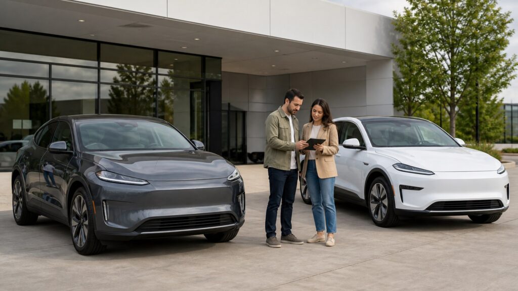 electric suvs shopping setup for lease vs purchase decisions with practical vehicle-focused details