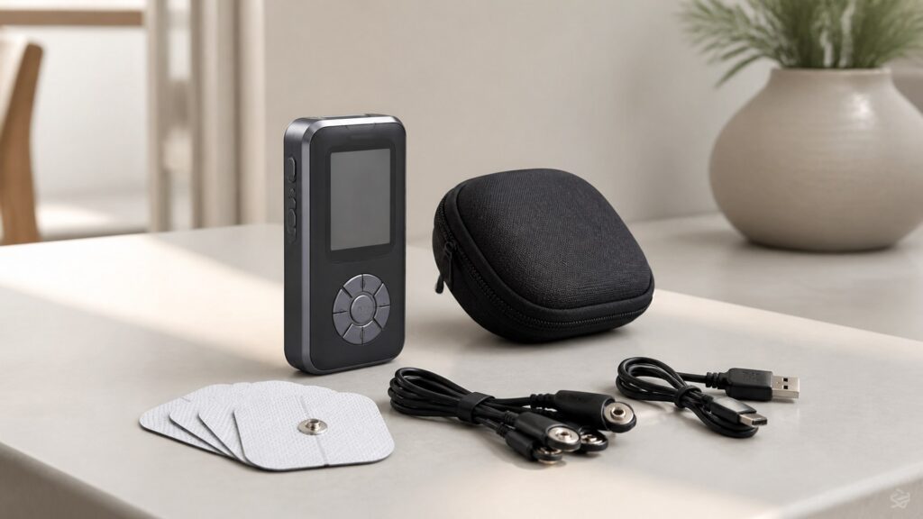 Unbranded electrical pain therapy products arranged for a careful buying comparison