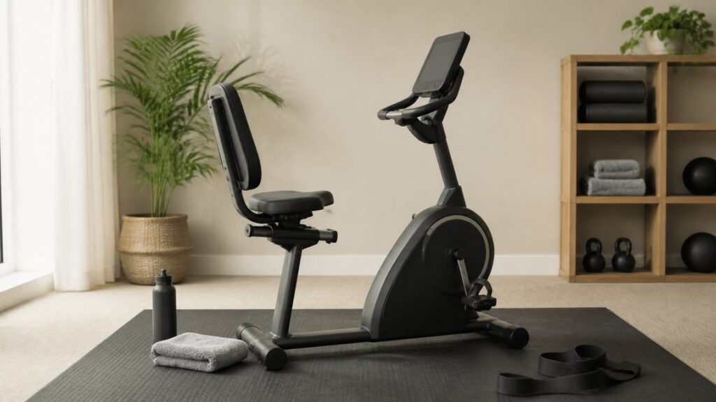 exercise bikes for low-impact training arranged in a practical buyer guide scene