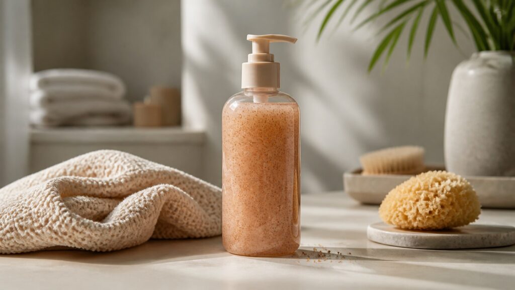 Unbranded exfoliating body wash arranged for a dryness, roughness, and comfort buying guide