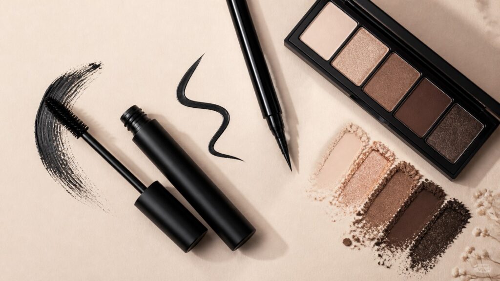 Unbranded editorial arrangement illustrating Eye Makeup Buying Guide: How to Choose the Right One