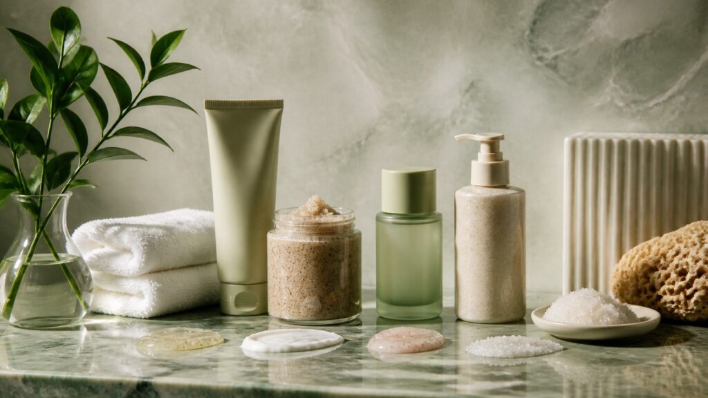 Unbranded facial exfoliators arranged for a texture concerns buying guide
