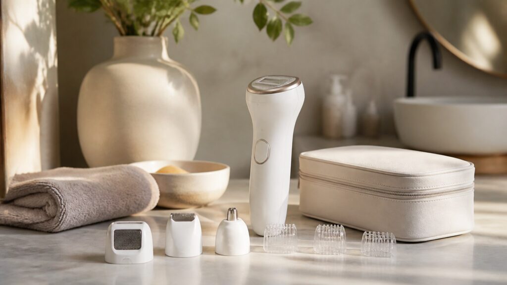 Unbranded facial hair removal devices arranged for a device features and attachments buying guide
