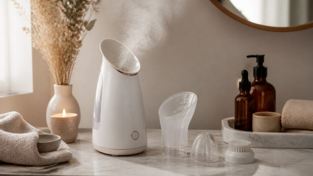 Unbranded facial steamers arranged for a at-home treatment goals buying guide