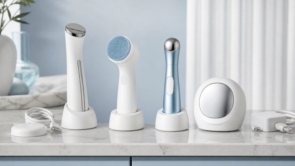 Unbranded editorial arrangement for facial treatment devices for general selection