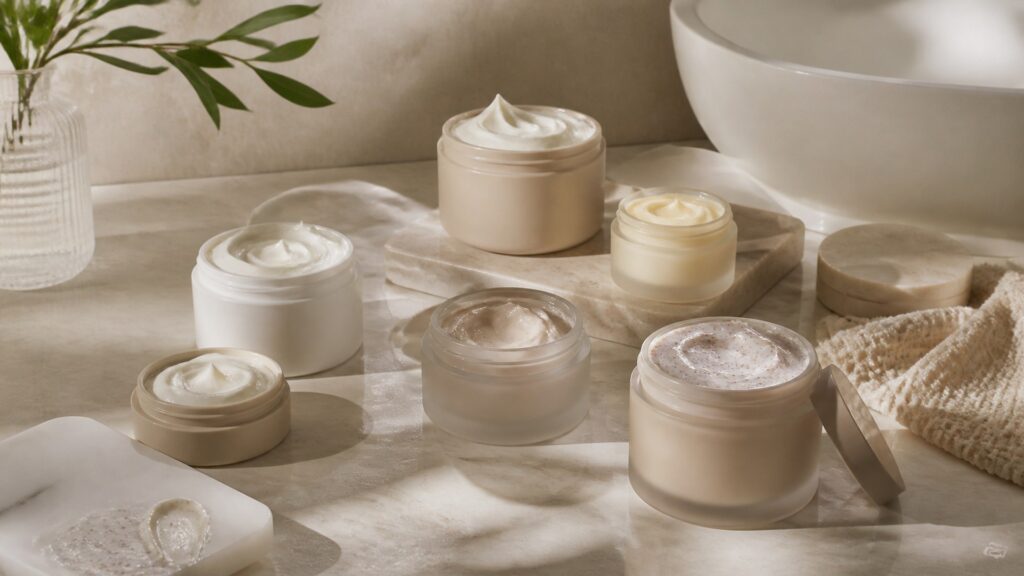 Unbranded firming body creams arranged for a skin type and texture needs buying guide