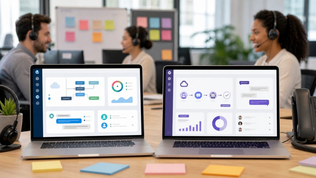Five9 vs Talkdesk business comparison image