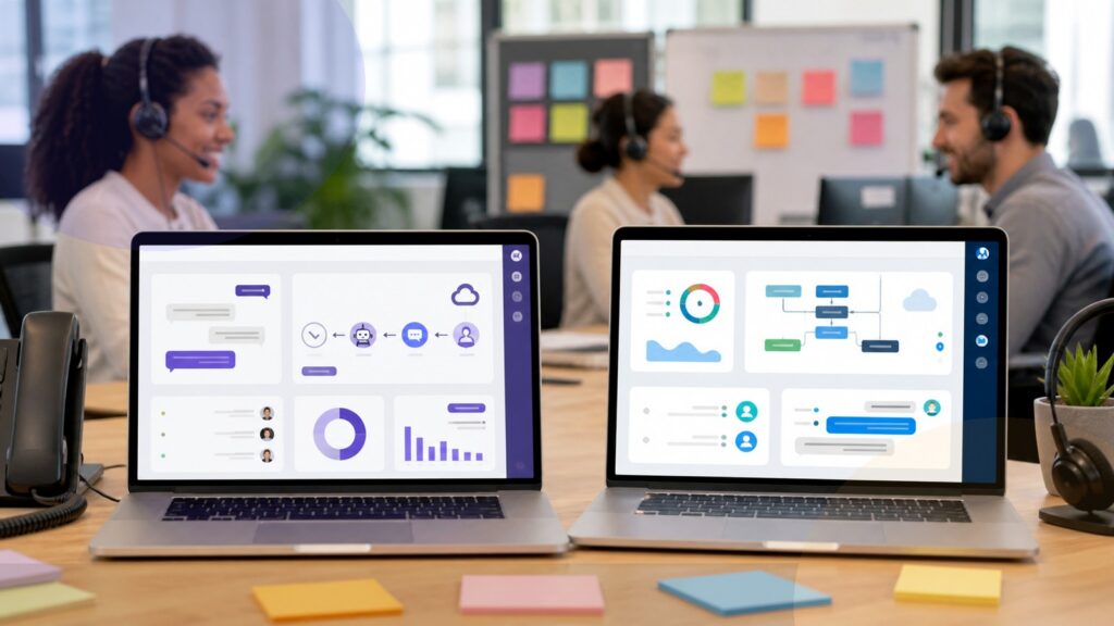 Five9 vs Talkdesk business comparison image