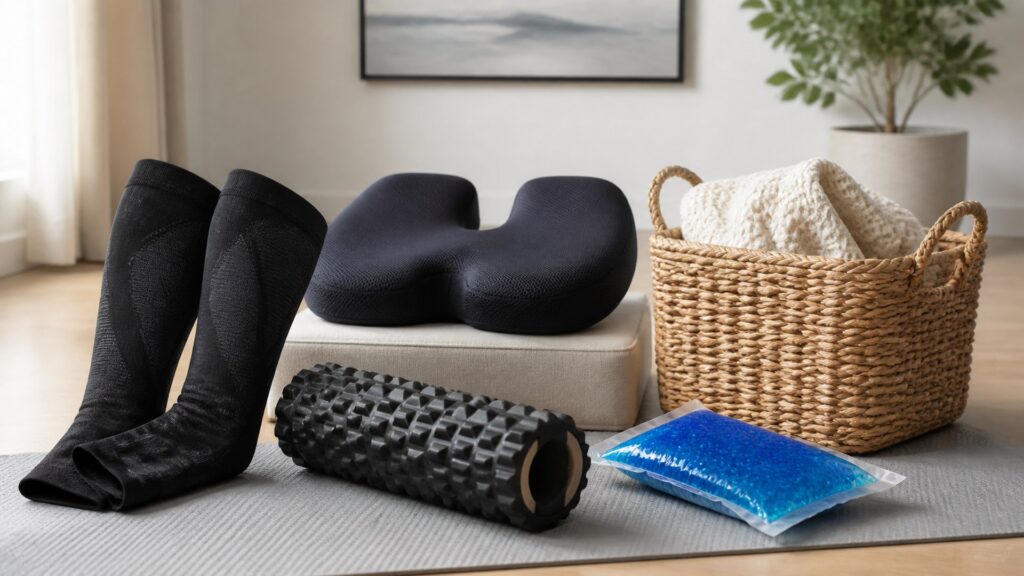 Unbranded foot & leg pain relief products arranged for a careful buying comparison