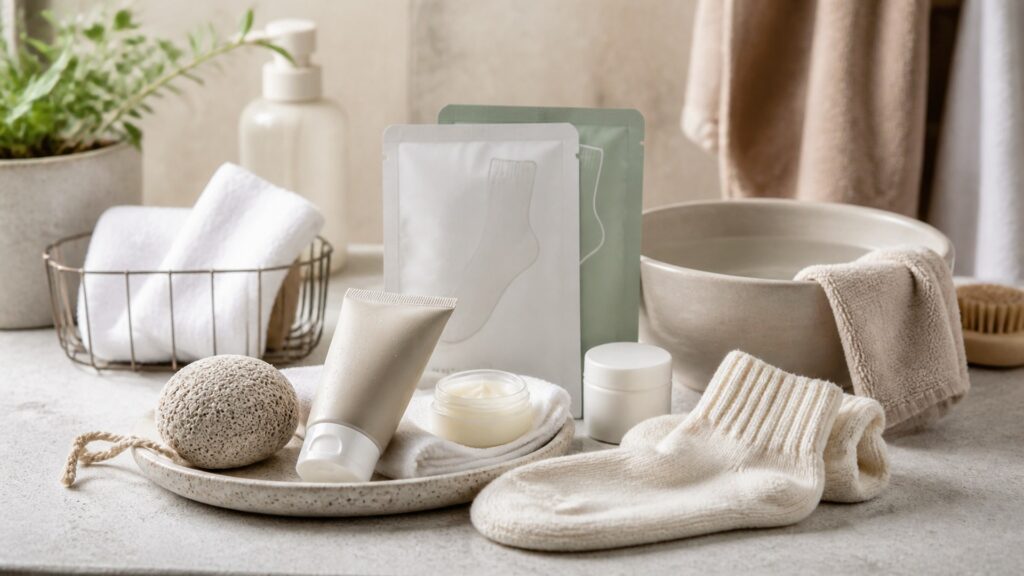Unbranded foot masks arranged for a skin type and texture needs buying guide