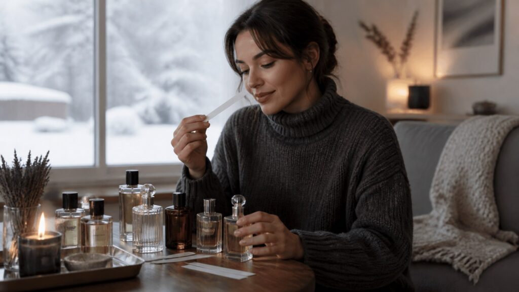 unbranded fragrances arranged for winter