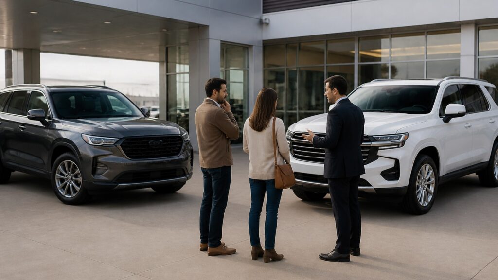 full size suvs shopping setup for lease vs purchase decisions with practical vehicle-focused details