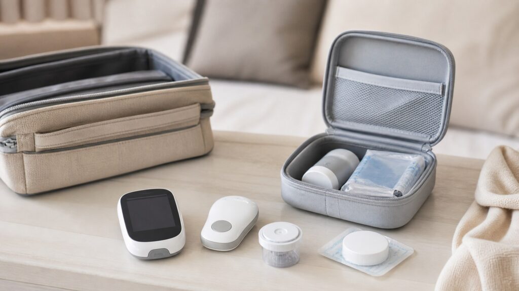 Unbranded glucose monitoring devices products arranged for a careful buying comparison