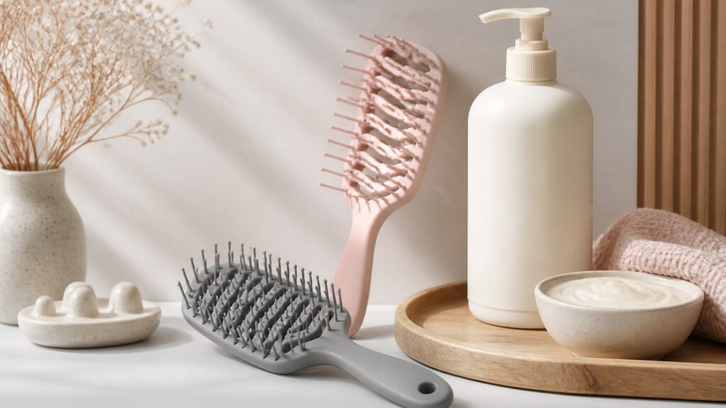 Unbranded editorial arrangement for Hair Brushes Buying Guide for Hair Detangling