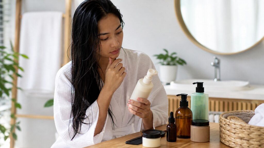 unbranded hair care arranged for choosing the right hair care