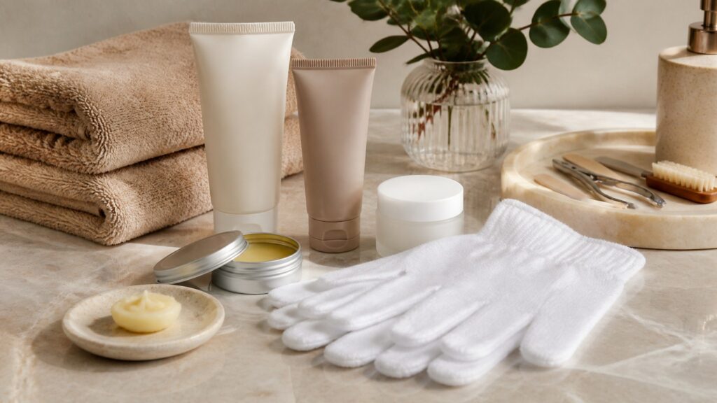 Unbranded hand masks arranged for a dryness, roughness, and comfort buying guide
