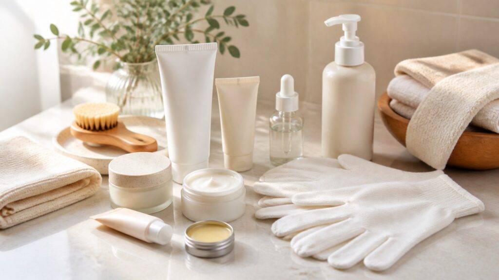 Unbranded hand masks arranged for a skin type and texture needs buying guide