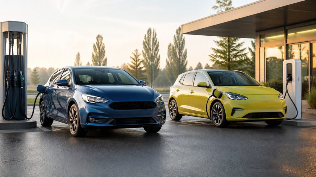 hatchbacks shopping setup for fuel, charging, and operating costs with practical vehicle-focused details
