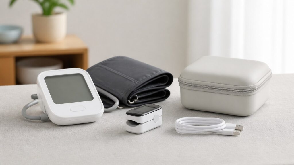 Unbranded heart health devices products arranged for a careful buying comparison