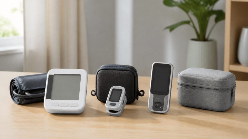 Unbranded heart health devices products arranged for a careful buying comparison