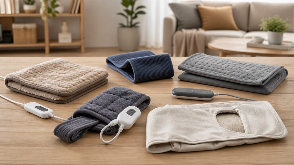Unbranded heat therapy products arranged for a careful buying comparison