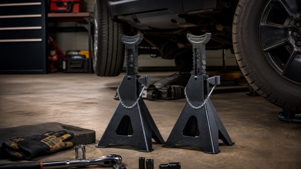 heavy duty jack stands shopping setup for diy repair planning with practical vehicle-focused details