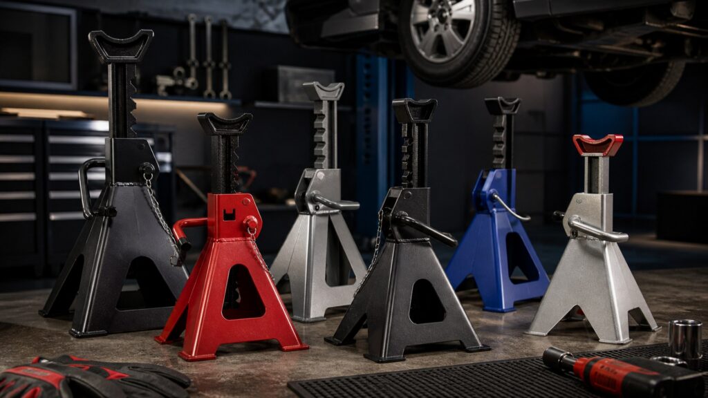 heavy duty jack stands shopping setup for overall selection with practical vehicle-focused details