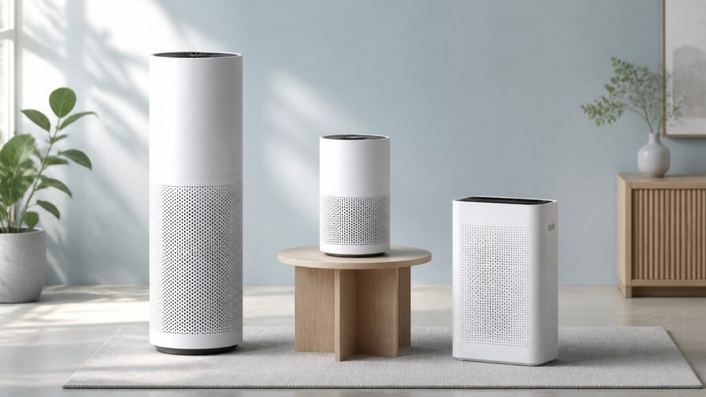 Unbranded hepa air purifiers products arranged for a careful buying comparison