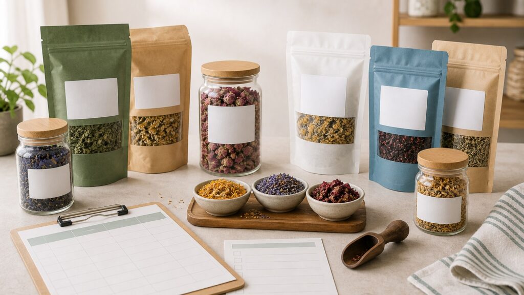 Unbranded herbal wellness products products arranged for a careful buying comparison