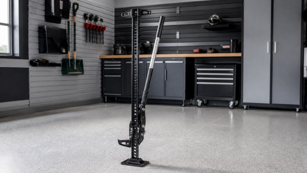high lift jacks shopping setup for space-saving garage setups with practical vehicle-focused details