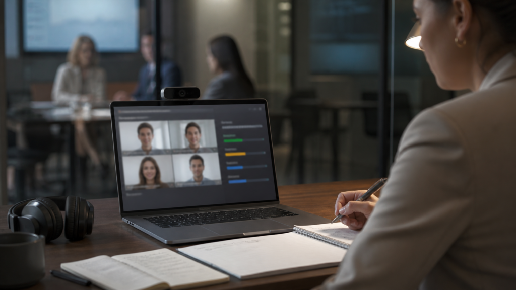 Ultra photorealistic recruiting software hero image for HireVue Review: Performance, Pros, and Cons