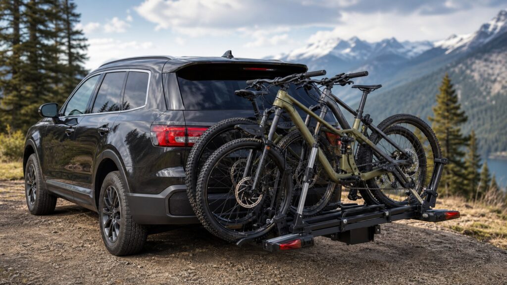hitch mounted bike racks shopping setup for tow rating compatibility with practical vehicle-focused details