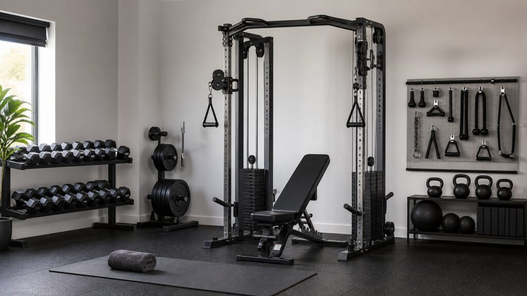 home gym systems for progressive overload arranged in a practical buyer guide scene