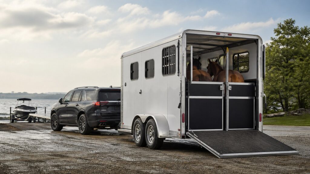 horse trailers shopping setup for rv and boat towing with practical vehicle-focused details