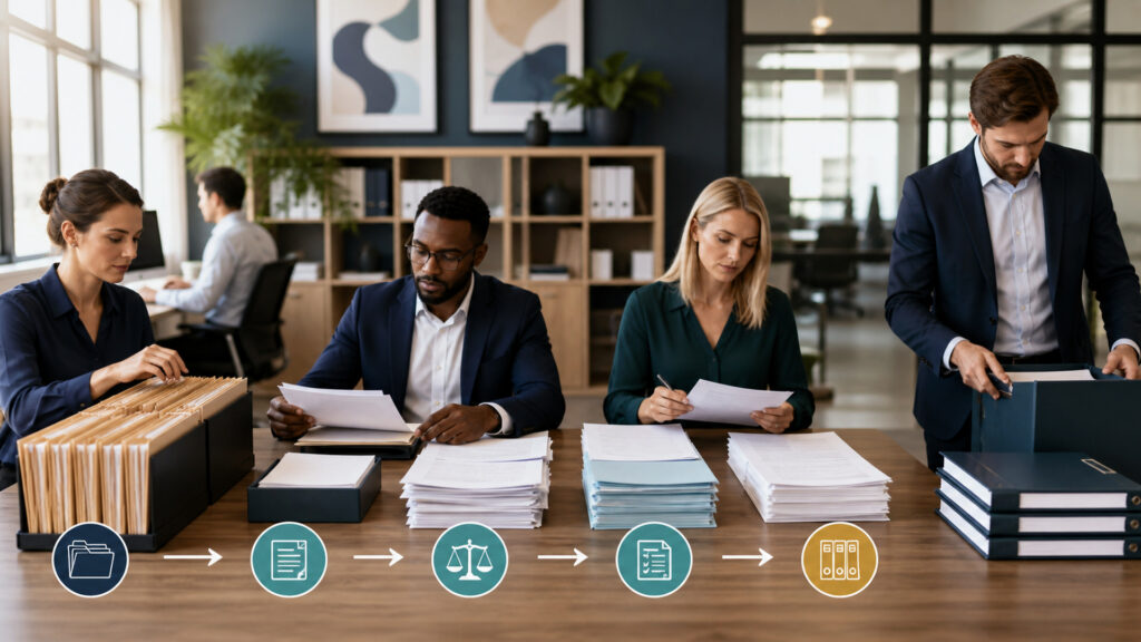 Editorial business scene illustrating corporate tax software