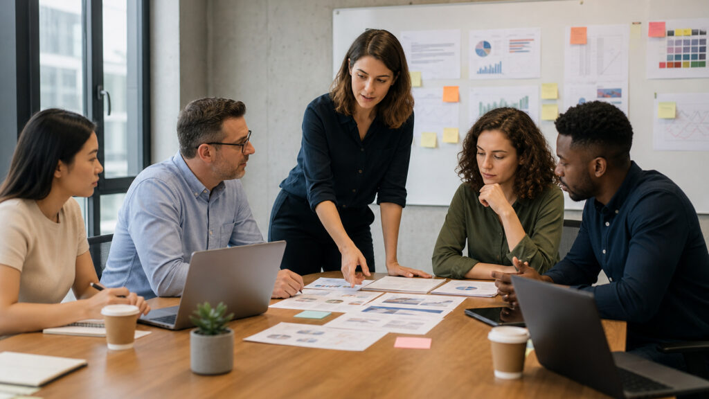 Editorial business scene illustrating digital marketing agencies work