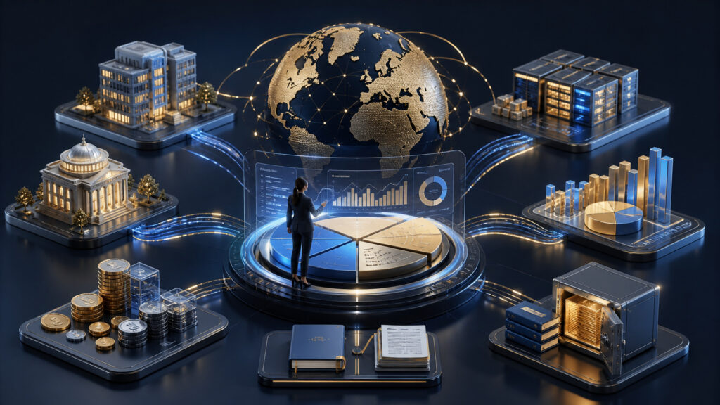 Editorial business scene illustrating enterprise accounting software