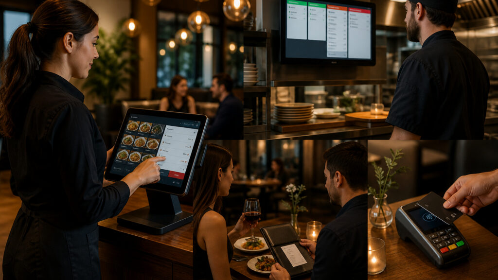 Editorial business scene illustrating restaurant pos systems work