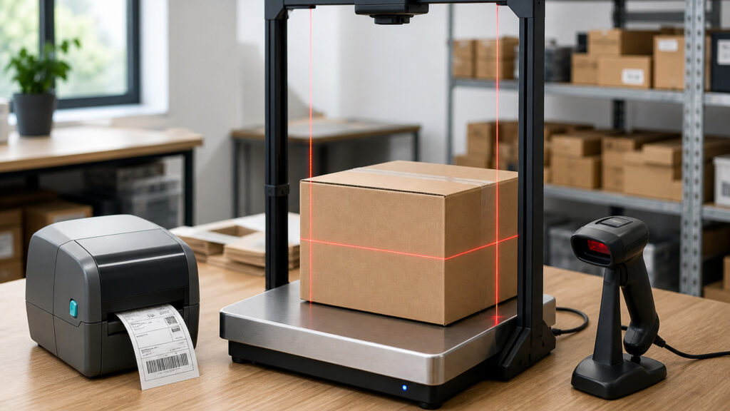 Editorial business scene illustrating shipping hardware