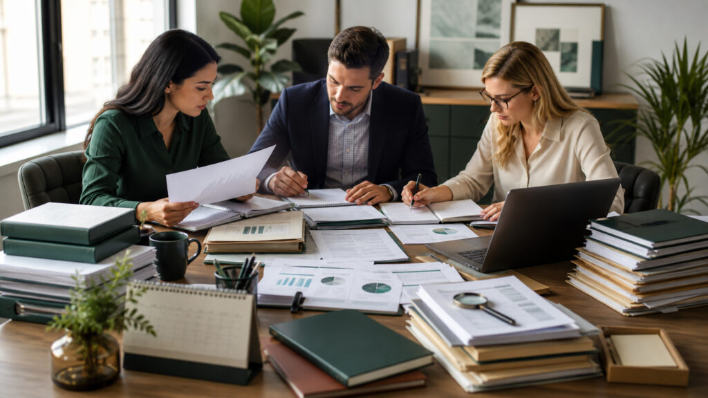 Editorial business scene illustrating small business tax software