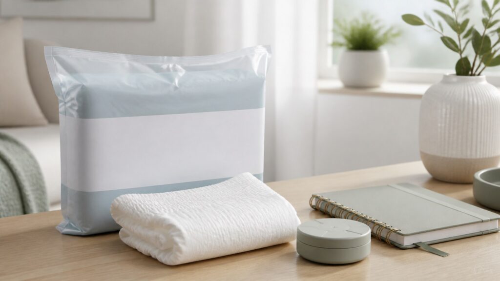 Unbranded adult incontinence underwear products arranged for a careful buying comparison