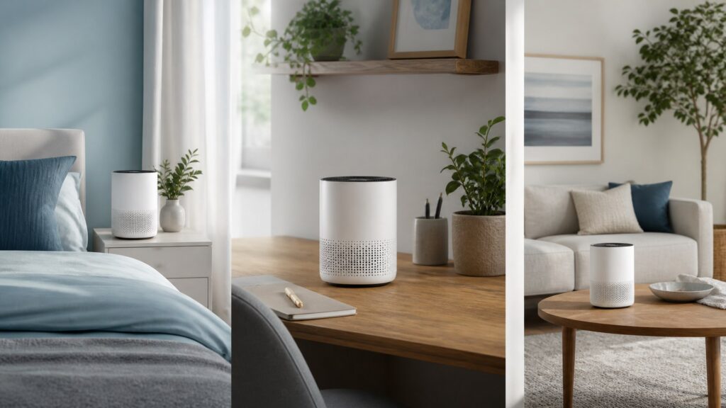 Unbranded allergen reducer devices products arranged for a careful buying comparison