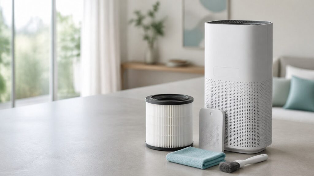 Unbranded allergen reducer devices products arranged for a careful buying comparison