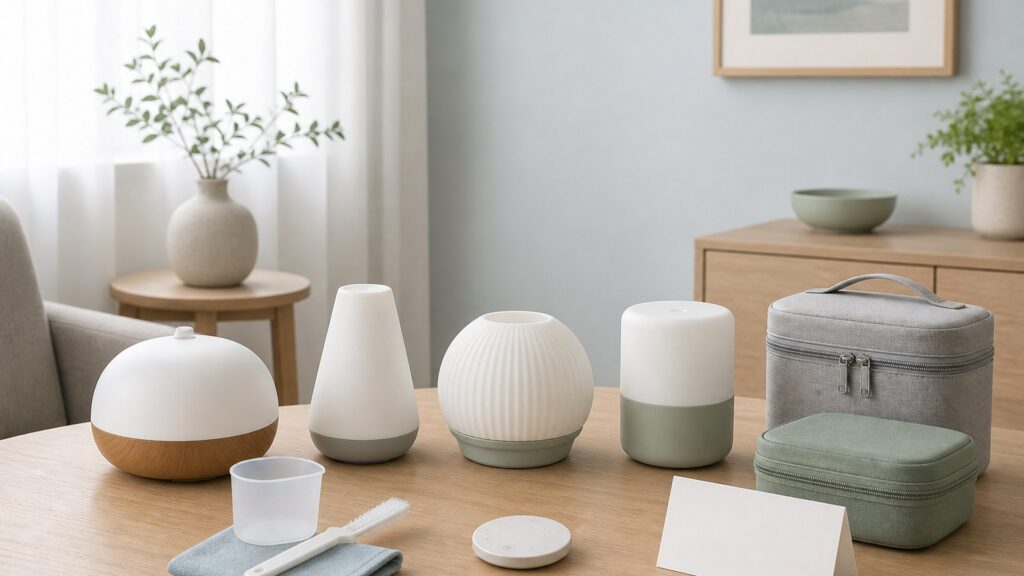 Unbranded aromatherapy devices products arranged for a careful buying comparison