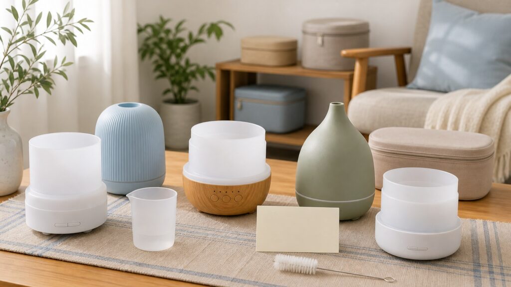 Unbranded aromatherapy devices products arranged for a careful buying comparison