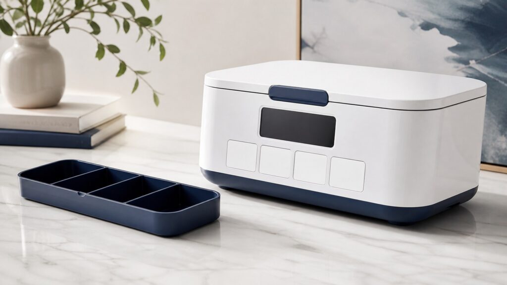 Unbranded automatic pill dispensers products arranged for a careful buying comparison