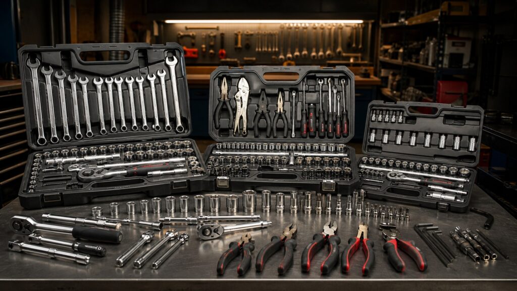 automotive tool sets shopping setup for mechanic tool sets tool selection with practical vehicle-focused details